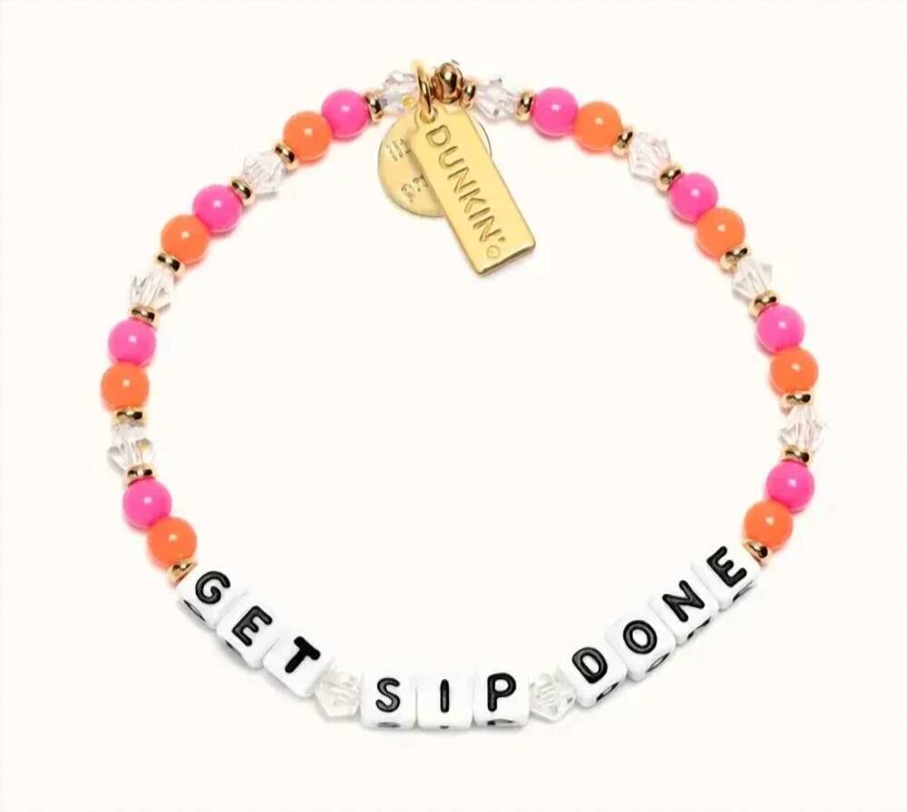 NEW LITTLE WORDS PROJECT get sip done bracelet in white